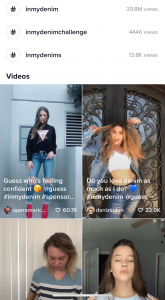 Guess Jeans #inmydenim campaign. Blog image/ tiktok for dummies