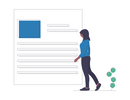 Image of graphic icons of doc and person walking